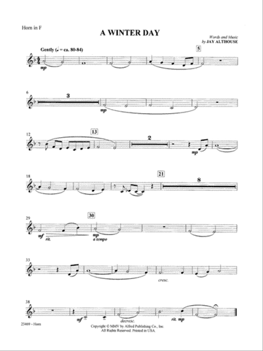A Winter Day: 1st F Horn