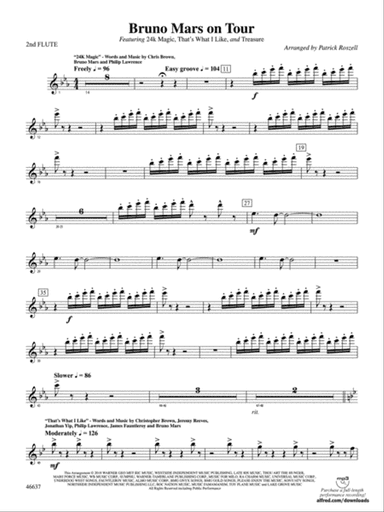 Bruno Mars on Tour: 2nd Flute