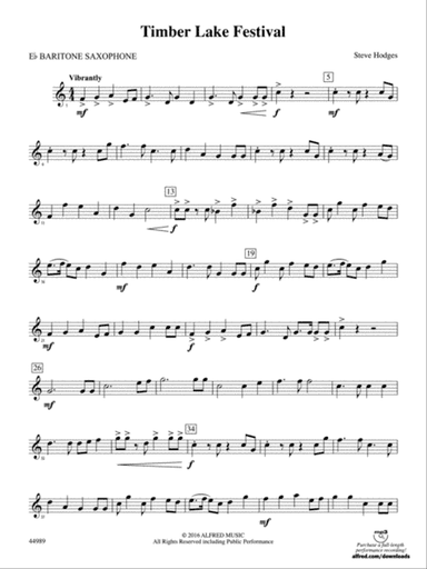 Timber Lake Festival: E-flat Baritone Saxophone