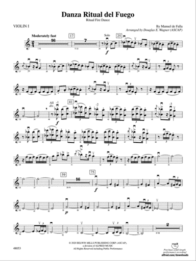 Danza Ritual del Fuego: 1st Violin