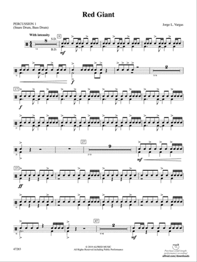 Red Giant: 1st Percussion
