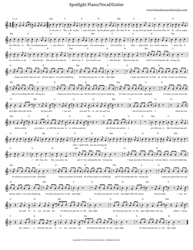 Spotlight Piano/Vocal/Guitar