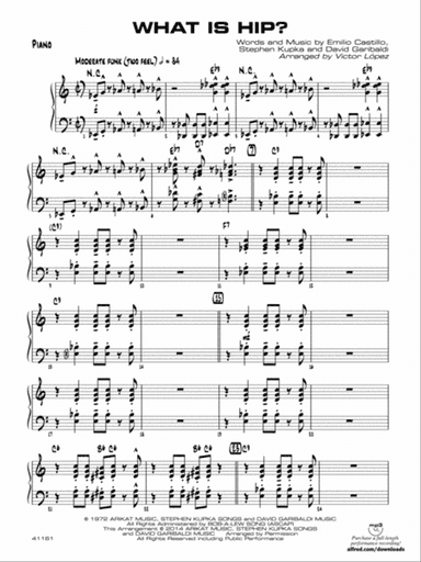 What Is Hip: Piano Accompaniment