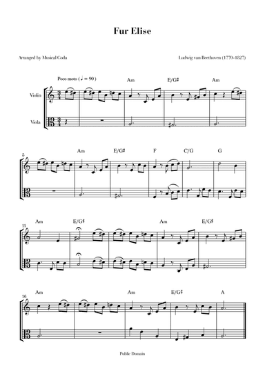 Fur Elise - Violin & Viola