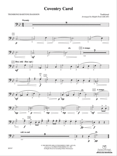 Coventry Carol: 1st Trombone