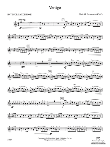 Vertigo: B-flat Tenor Saxophone