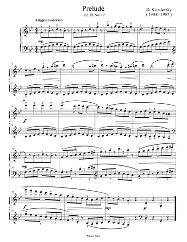 Kabalevsky Prelude Op.39 no.19