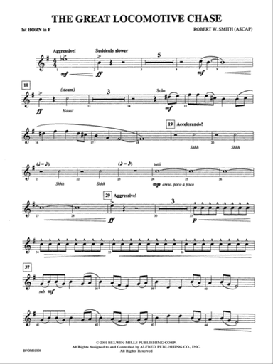 The Great Locomotive Chase: 1st F Horn