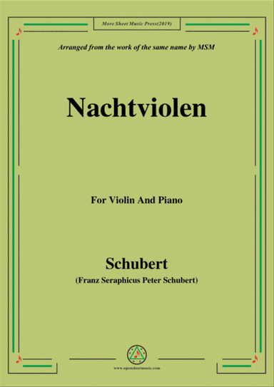 Schubert-Nachtviolen,for Flute and Piano