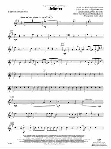 Believer: B-flat Tenor Saxophone