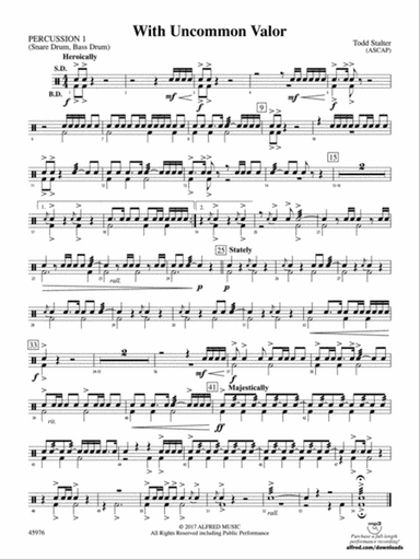 With Uncommon Valor: 1st Percussion