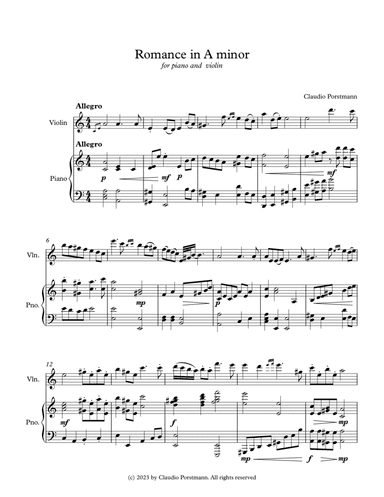 Romanze in A minor