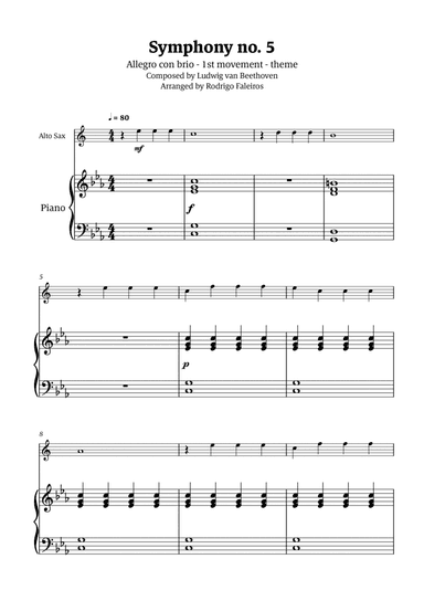 Symphony no. 5 - 1st movement (theme)