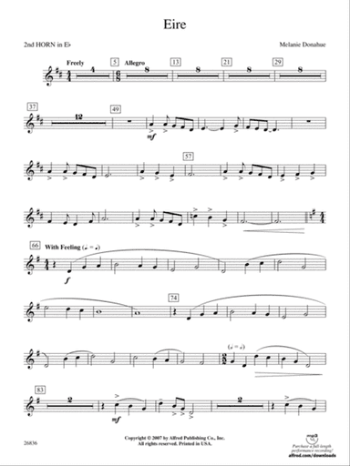 Eire: (wp) 2nd Horn in E-flat