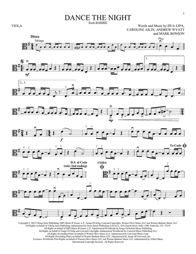 Dance The Night (from Barbie)