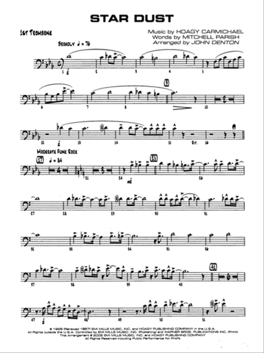 Star Dust: 1st Trombone