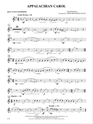 Appalachian Carol: 2nd E-flat Alto Saxophone