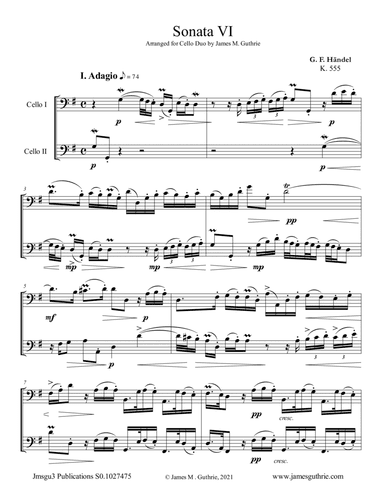 Handel: Sonata No. 6 for Cello Duo