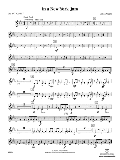 In a New York Jam: 2nd B-flat Trumpet