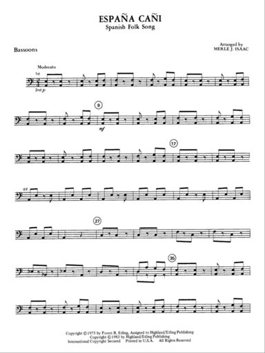 España Cañi: Bassoon