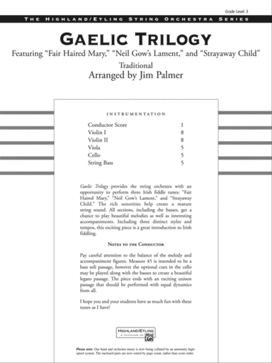 Gaelic Trilogy: Score