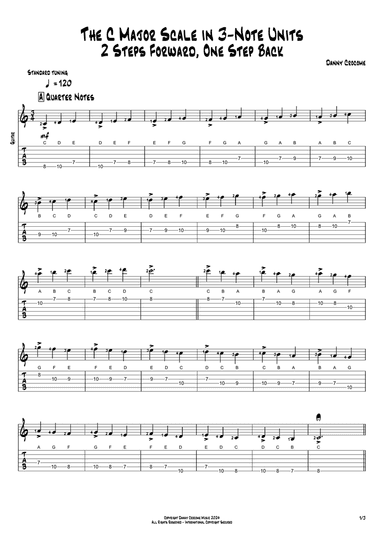 The C Major Scale in 3-Note Units (2 Steps Forward, One Step Back)
