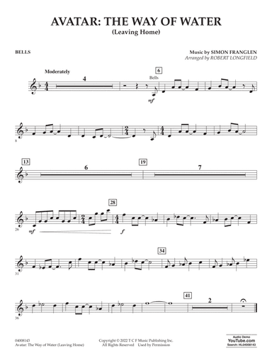 Avatar: The Way Of Water (arr. Robert Longfield) - Bells