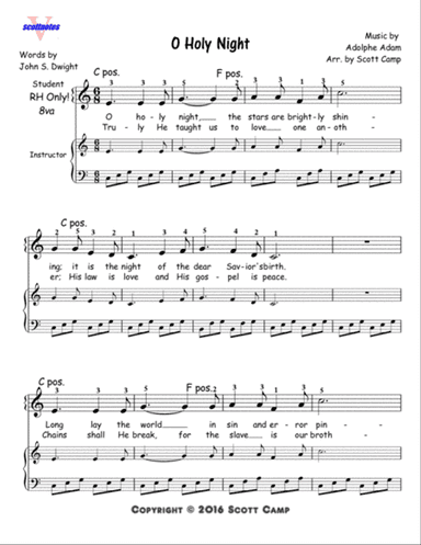 O Holy Night (First Year Piano Students)