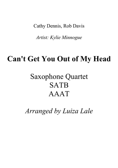 Can't Get You Out Of My Head