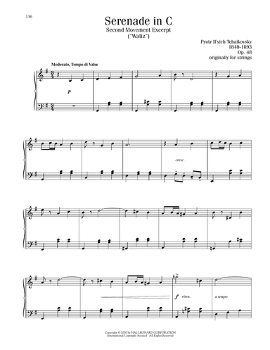 Serenade In C, Op. 48, Second Movement ("Waltz") Excerpt