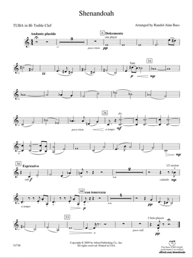 Shenandoah: (wp) B-flat Tuba T.C.