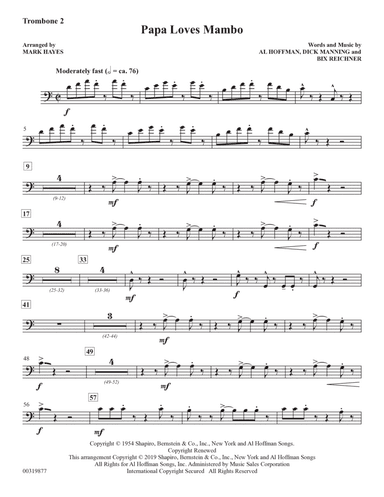 Papa Loves Mambo (arr. Mark Hayes) - Trombone II