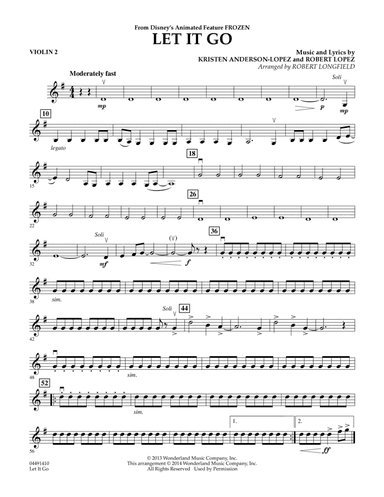 Let It Go - Violin 2