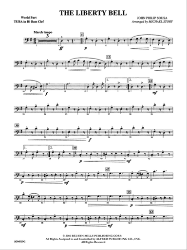 The Liberty Bell: (wp) B-flat Tuba B.C.