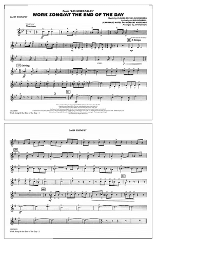Work Song/At the End of the Day (Les Misérables) (arr. Jay Bocook) - 2nd Bb Trumpet