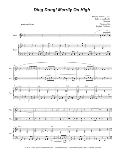 Ding Dong! Merrily On High (Duet for Violin and Viola)