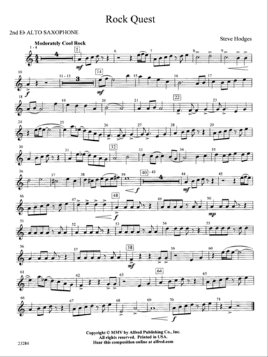 Rock Quest: 2nd E-flat Alto Saxophone
