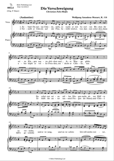 Die Verschweigung, K. 518 (D-flat Major)