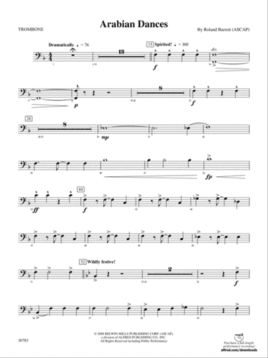 Arabian Dances: 1st Trombone