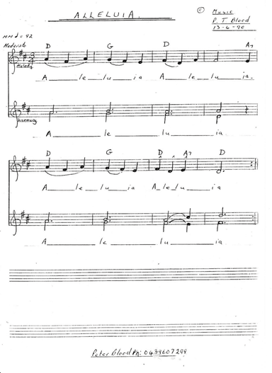 Catholic Mass The Alleluia.