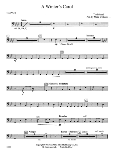 A Winter's Carol: Timpani