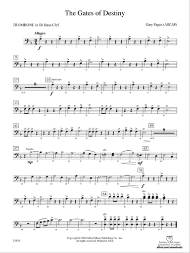 The Gates of Destiny: (wp) 1st B-flat Trombone B.C.