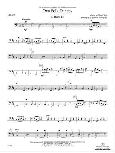 Two Folk Dances: Cello