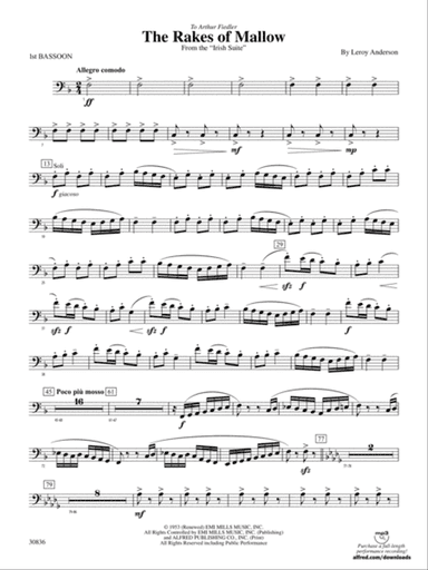 The Rakes of Mallow (from the Irish Suite): Bassoon