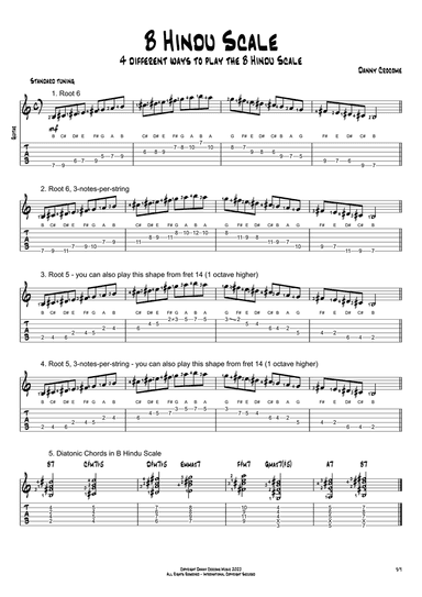 B Hindu Scale (4 Ways to Play)
