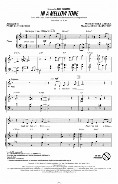 In A Mellow Tone (arr. Paris Rutherford)