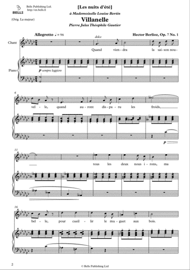 Villanelle, Op. 7 No. 1 (G-flat Major)