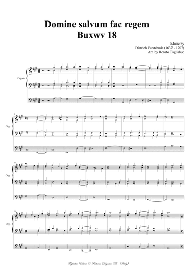 BUXTEHUDE - Domine salvum fac regem; Buxwv 18