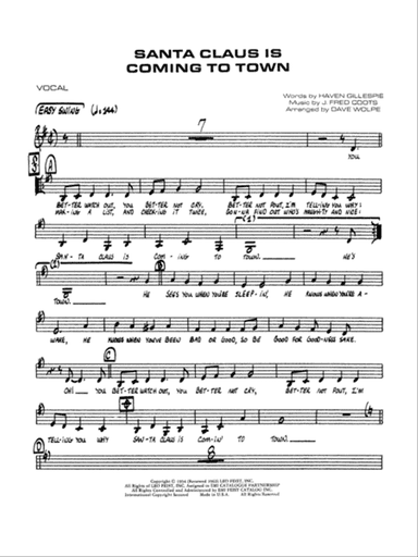 Santa Claus Is Coming to Town: Vocals