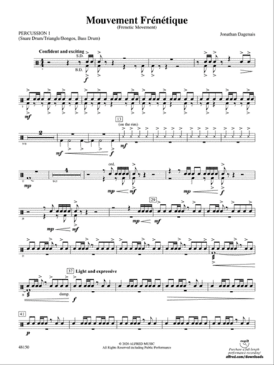 Mouvement Frénétique: 1st Percussion